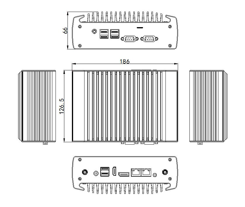 MiniPC IBOX-501 N15 Szybki May Komputer o niewielkich wymiarach 136mm x 126mm x 39mm  mobilator pl